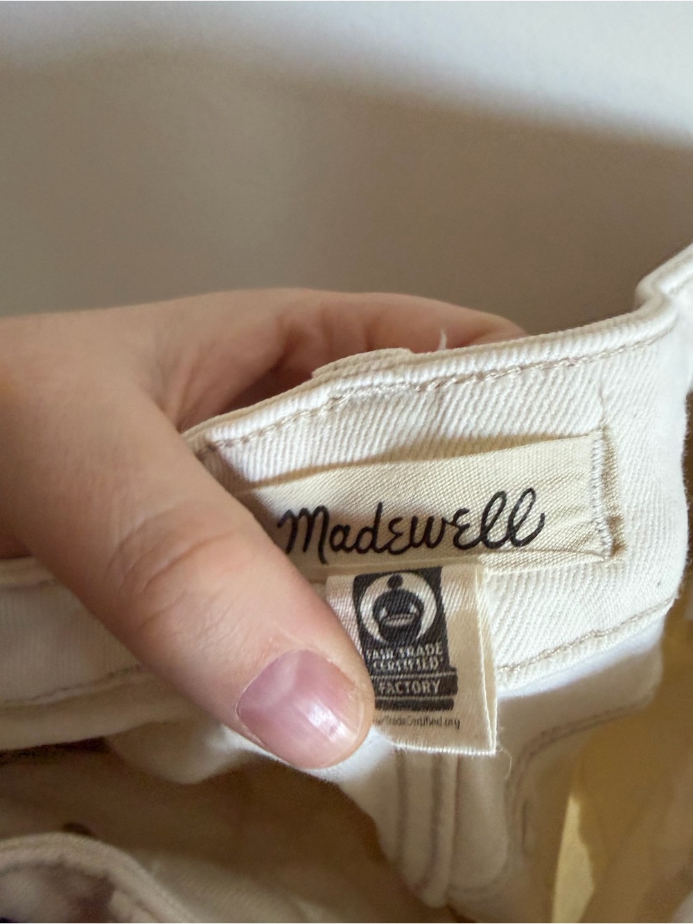Madewell ‘Vintage Canvas’ Off White The Curvy ‘90s Straight Jean size 27 EUC - Picture 10 of 13